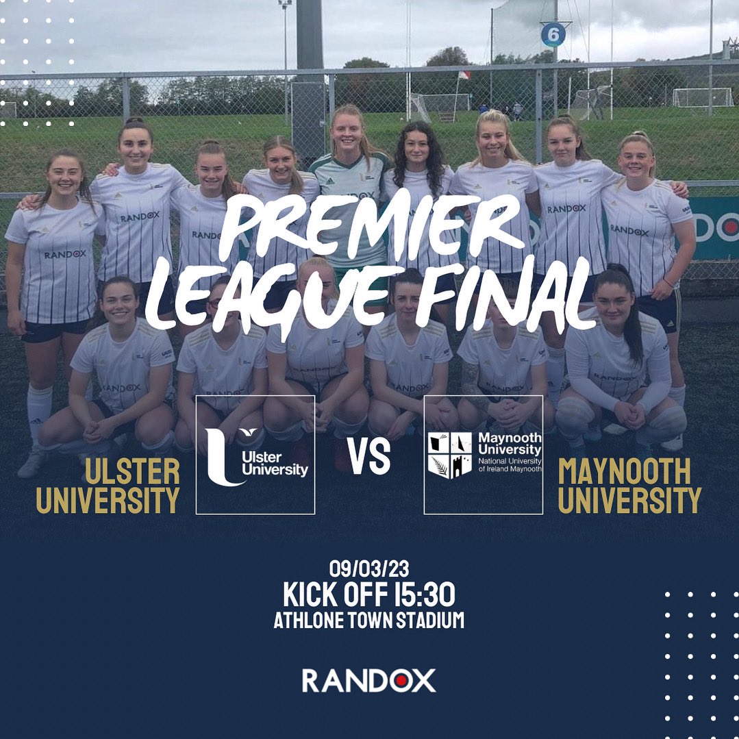 Our @ulsteruni 1XI women travel to Athlone Town Stadium for the Final of the Premier League against @MUAFC_! Let’s go #TeamUU! #BeMore #WeareUU
