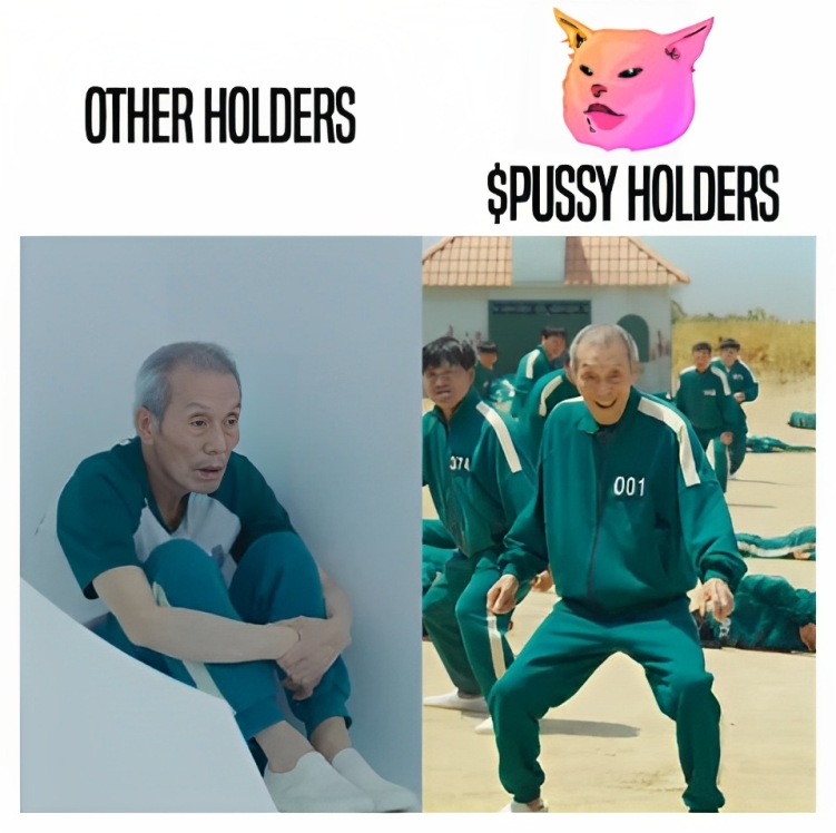Bun77y's tweet photo. Other Holders vs $PUSSY Holders

Meme# 3 for #PussyFinancial Contest
@PUSSYFinancial
#memes #Crypto  
@Das49530039 @PtokenP https://t.co/G9pFRaVr1v