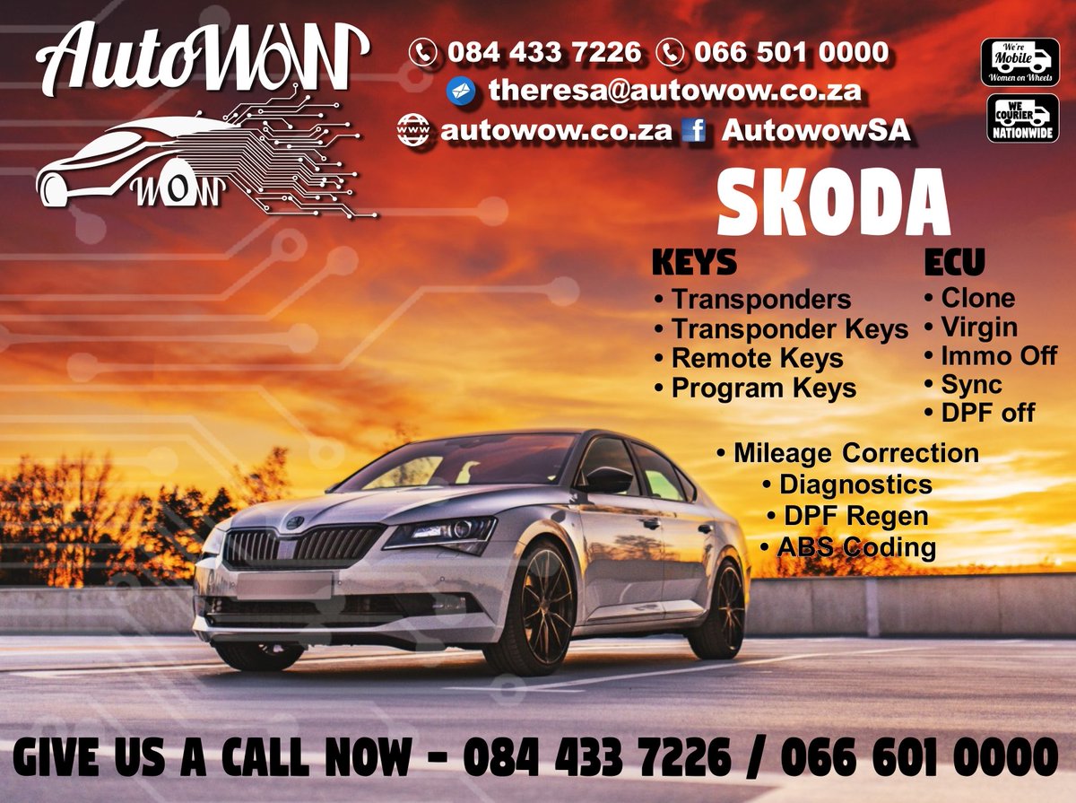 GorePrinting's tweet image. AutoWow Gauteng - SKODA -VEHICLE KEY REPAIRS &amp;amp; REPLACEMENTS, AIRBAG CONTROL MODULE RESET AND MORE.
 autowow.co.za 

Contact us on 0844337226 / 0870125083
Facebook page
facebook.com/AutowowSA/

#autoWow #Keyreplacements #mileagecorrection #modulereset #keyrepair #airbags