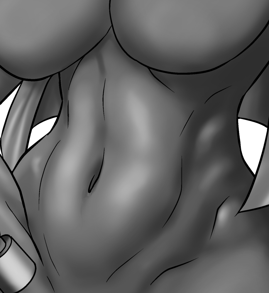 色調節をいろいろ苦心した結果、グレーの陰影レイヤー(50%を基準に20%～80%)からトーンカーブだけでほぼ肌の色が作れるようになった(なっていた)のが今回の収穫ですかね(使いまわそうw)
50%だと肌色で、明るくすると黄色み、暗くすると赤みが増す感じで変化していきます 