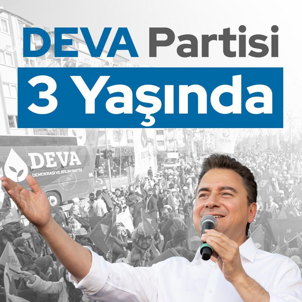 Türkiye'nin "DEVA'sı 3 yaşında.
İlk günkü aşkla ilk günkü heyecanla...

Nice senelere.💧🌱<a href="/avertugrulkaya/">Ertuğrul Kaya</a> <a href="/barisbayhn/">Barış Bayhan</a> <a href="/gazianteptedeva/">Gaziantep Deva Partisi İl Başkanlığı</a> <a href="/devasahinbeykad/">DevaPartisi Şahinbey Kadın Çalışmaları Başkanlığı</a> <a href="/emin_ekmen/">Mehmet Emin Ekmen</a> <a href="/alibabacan/">Ali Babacan</a>