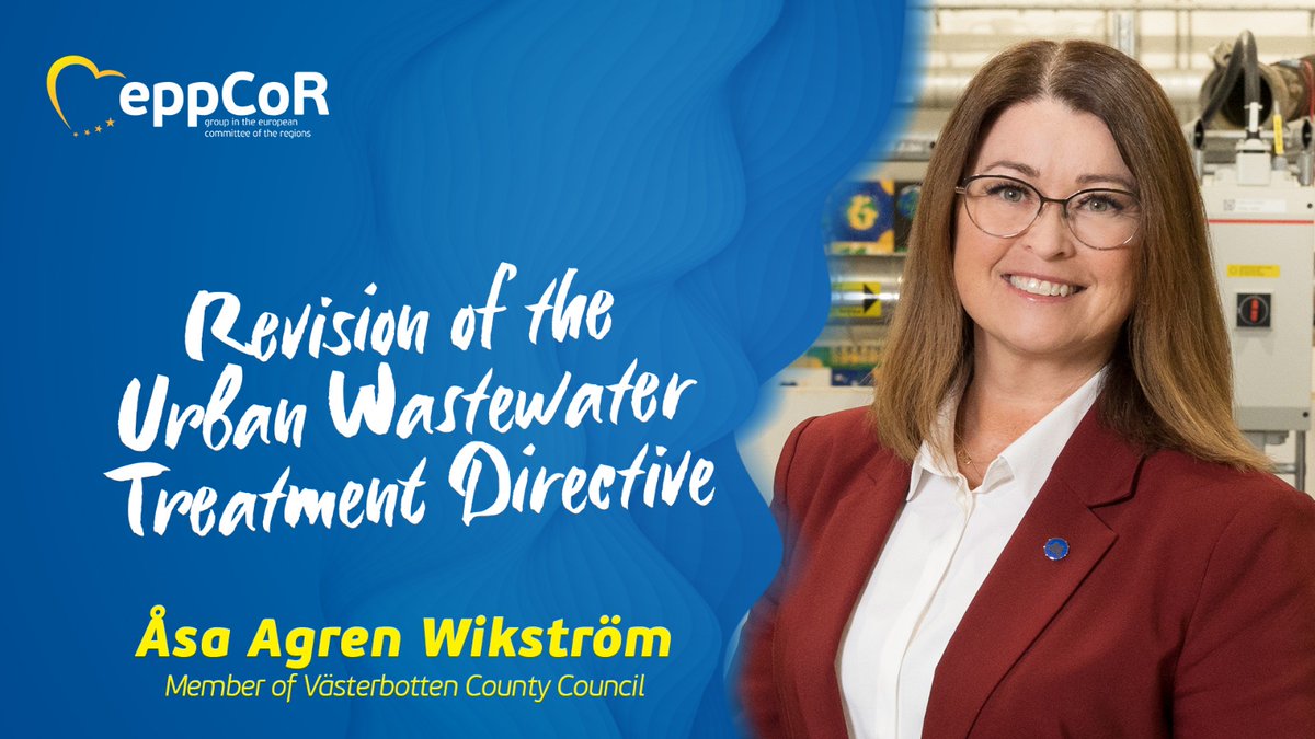 EPP Group CoR (@epp_cor) on Twitter photo A new ambitious urban waste water treatment directive is welcome, and important for the #EU, but regulations have to be flexible to various local and regional conditions and lead to real environmental benefits! <a href="/agrenwikstrom/">Åsa Ågren Wikström</a> <a href="/EU_CoR/">European Committee of the Regions</a> <a href="/Europarl_EN/">European Parliament</a> A new ambitious urban waste water treatment directive is welcome, and important for the #EU, but regulations have to be flexible to various local and regional conditions and lead to real environmental benefits! <a href="/agrenwikstrom/">Åsa Ågren Wikström</a> <a href="/EU_CoR/">European Committee of the Regions</a> <a href="/Europarl_EN/">European Parliament</a>