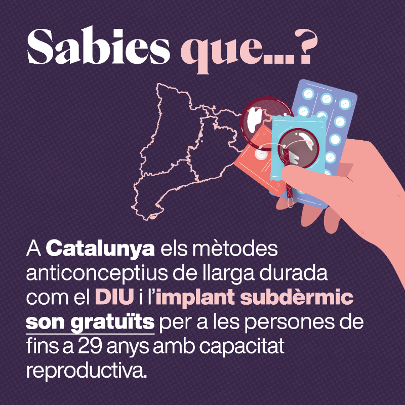 salutcat's tweet photo. ✅ L'anticoncepció és essencial per a la vida de les dones, i per això és important eliminar les barreres al seu accés.

👉 Coneix els mètodes anticonceptius de llarga durada que són gratuïts per a totes les dones i homes trans que conserven la seva capacitat gestant.