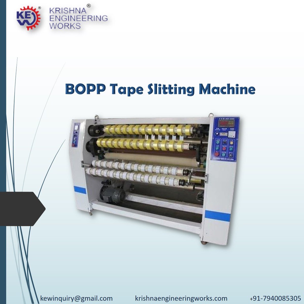 WebGuiding's tweet image. bopptapemakingmachine.com/bopp-tape-slit…
We have been successfully manufacturing, exporting &amp;amp; supplying all types of BOPP Tape Cutting Machine, and BOPP Tape Slitting Machine. The Machine consists of an M S Side wall, DC/AC Motor with drive, Unwinder, Rewinder system, Control Panel, etc.
