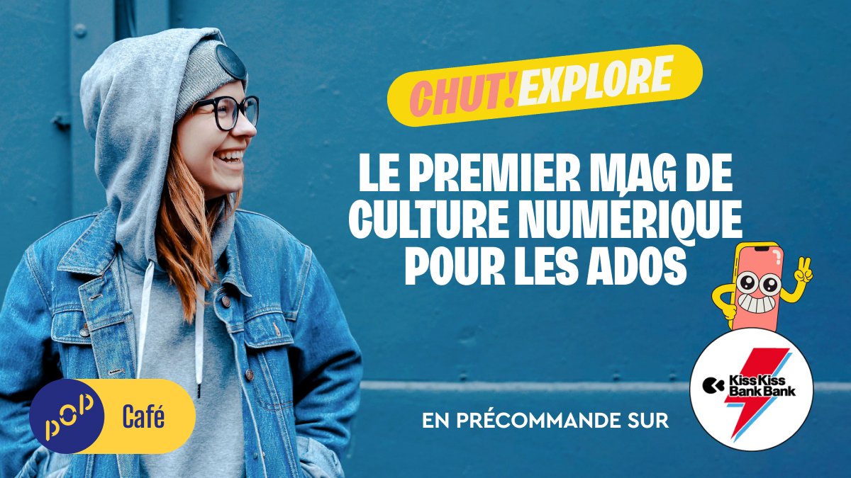 Pop Café, le numérique au comptoir (@popcafenum) on Twitter photo Chez <a href="/PopCafeNum/">Pop Café, le numérique au comptoir</a> nous sommes ravis d'être partenaire de <a href="/Chut_magazine/">Chut Magazine</a> pour le lancement de sa campagne <a href="/Kissbankers/">KissKissBankBank</a> Chut! Explore ! 🔥
À destination des ados, il sera ludique, pédagogique et civique ✊
À découvrir ici 👉 kisskissbankbank.com/fr/projects/ch… Chez <a href="/PopCafeNum/">Pop Café, le numérique au comptoir</a> nous sommes ravis d'être partenaire de <a href="/Chut_magazine/">Chut Magazine</a> pour le lancement de sa campagne <a href="/Kissbankers/">KissKissBankBank</a> Chut! Explore ! 🔥
À destination des ados, il sera ludique, pédagogique et civique ✊
À découvrir ici 👉 kisskissbankbank.com/fr/projects/ch…