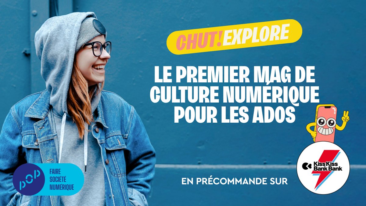 POP (@pop_collectif) on Twitter photo Chez <a href="/POP_collectif/">POP</a> nous sommes ravis d'être partenaire de <a href="/Chut_magazine/">Chut Magazine</a> pour le lancement de sa campagne <a href="/Kissbankers/">KissKissBankBank</a> Chut! Explore ! 🔥
À destination des ados, il sera ludique, pédagogique et civique ✊
À découvrir ici 👉 kisskissbankbank.com/fr/projects/ch… Chez <a href="/POP_collectif/">POP</a> nous sommes ravis d'être partenaire de <a href="/Chut_magazine/">Chut Magazine</a> pour le lancement de sa campagne <a href="/Kissbankers/">KissKissBankBank</a> Chut! Explore ! 🔥
À destination des ados, il sera ludique, pédagogique et civique ✊
À découvrir ici 👉 kisskissbankbank.com/fr/projects/ch…