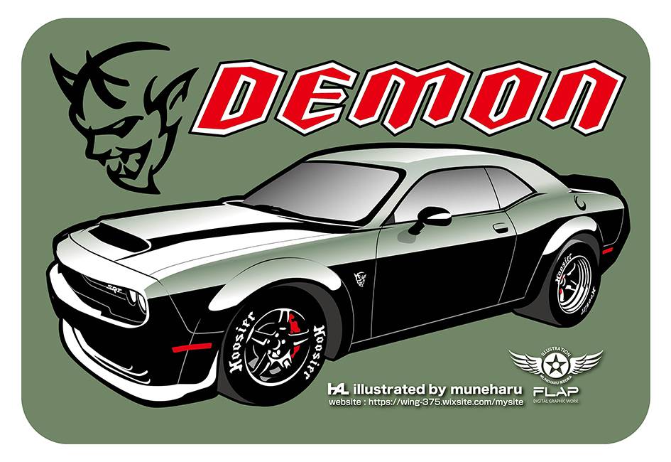 CHALLENGER』ステッカーデザイン 一連の『愛車イラストアート』をご