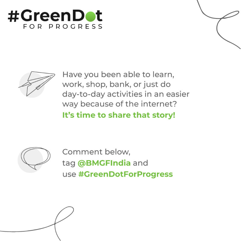 GatesIndia's tweet photo. The internet has transformed the way we think, eat, sleep, and live, hasn't it?
This #WomensDay, share the story of how it has impacted your life and inspire others to share their own! Tag @BMGFIndia and use #GreenDotForProgress. #IWD2023 #DigitALL https://t.co/OC1i4rNdhc