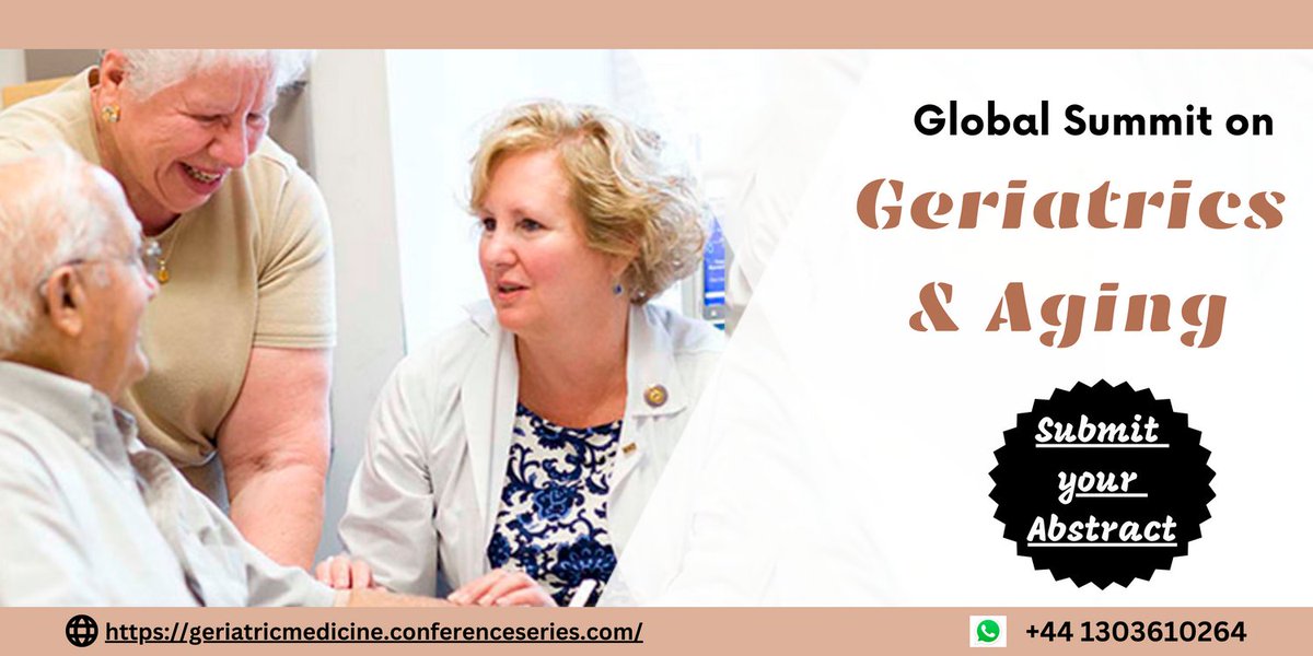 BeulahScarlett's tweet image. Submit your research with Geriatrics congress 2023
Explore and learn more at Global Summit on Geriatrics and Aging
For more Whatsapp us : +44 1303610264
#Geriatrics  #Conferences #submitabstract #Groupdiscounts #Aging  #Elderlycare