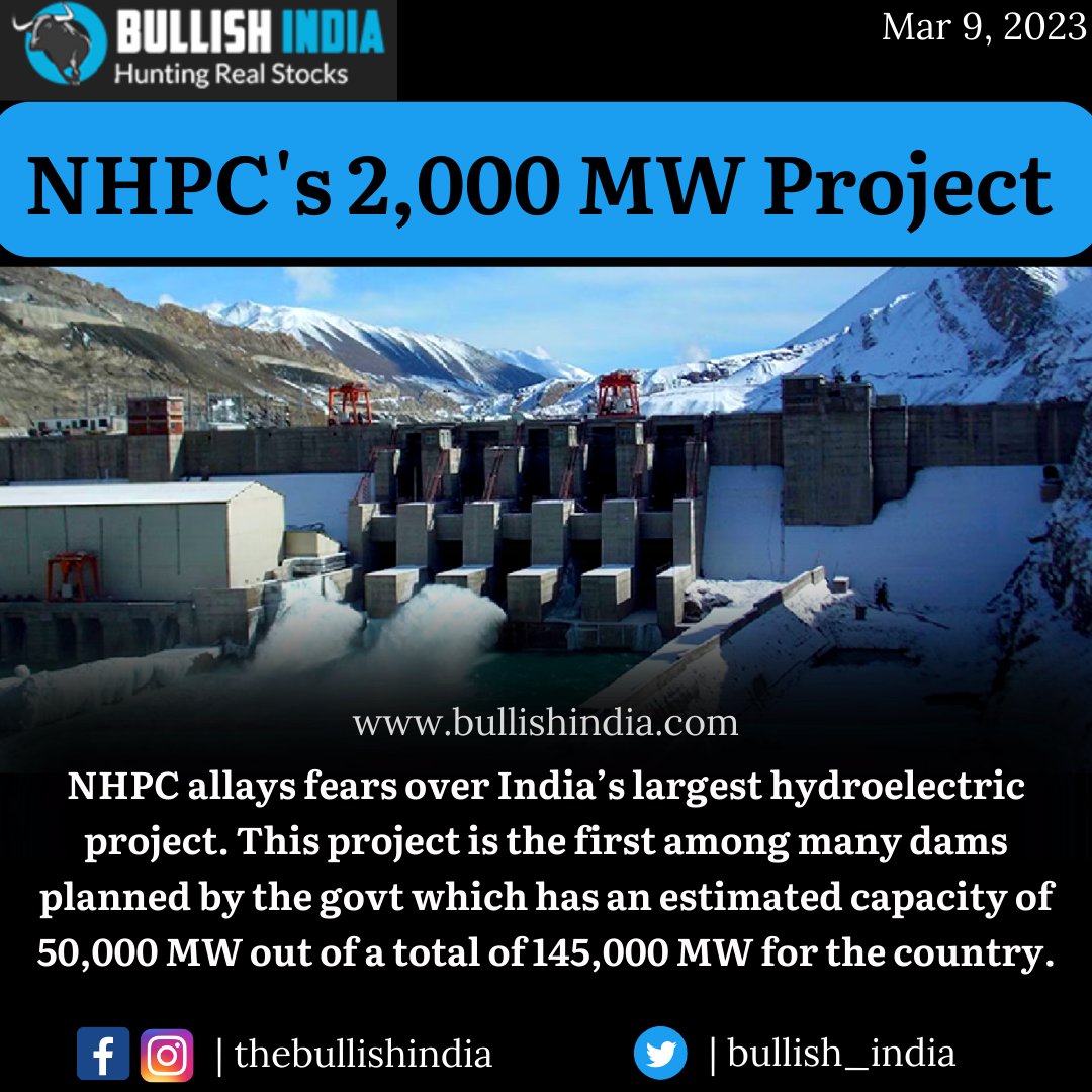 bullish_india's tweet image. #NHPC
#Hydroproject
#India