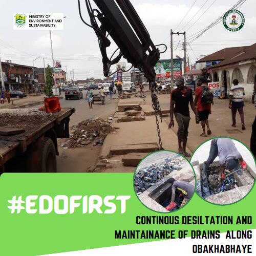 To reduced the perennial problem of flooding and other environmental issues, Edo State Government since the beginning of this year has carried out massive desiltation and maintenance of drains and moats

#EdoMEGA #EdoFirst