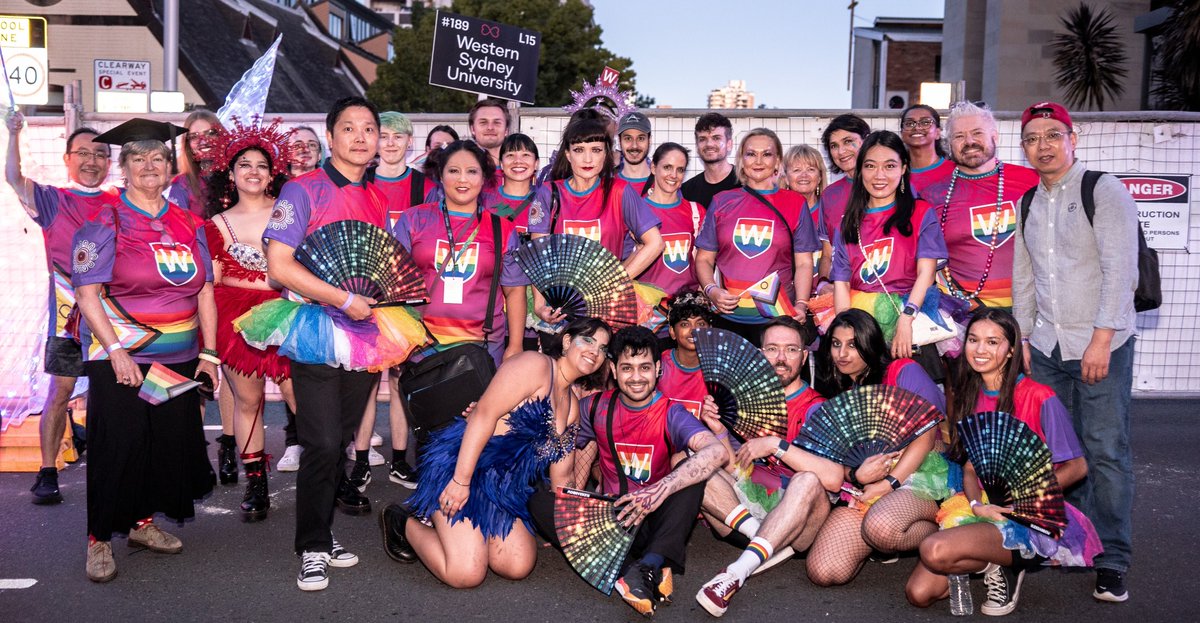 DrGeorgeWTurner's tweet photo. A few more @westernsydneyu pix from #MardiGras2023 / #SydneyWorldPride2023 marching in #PrideAndProtest. #SocialJustice in Action! https://t.co/I829Ip87RV