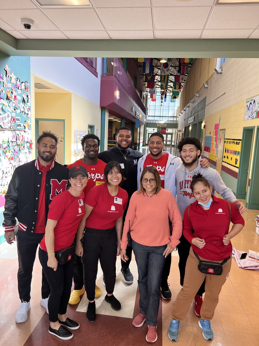 Thank you to  @BrighterBites and @TBIAFoundation for inviting me to speak with such great young people at  Mary Harris 'Mother' Jones ES @MHMJES about the importance of education and proper nutrition.  @TerpsFootball  #literacy #PGCPS