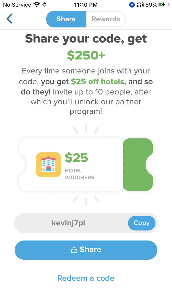 I am only 5 people away from becoming the next level of partner and the. I can offer more exclusive free wallet redeemable offers (amounts and unrestricted).
If you could simply join Hopper with this code it would mean a great deal and allow me to continue saving others money!🤑