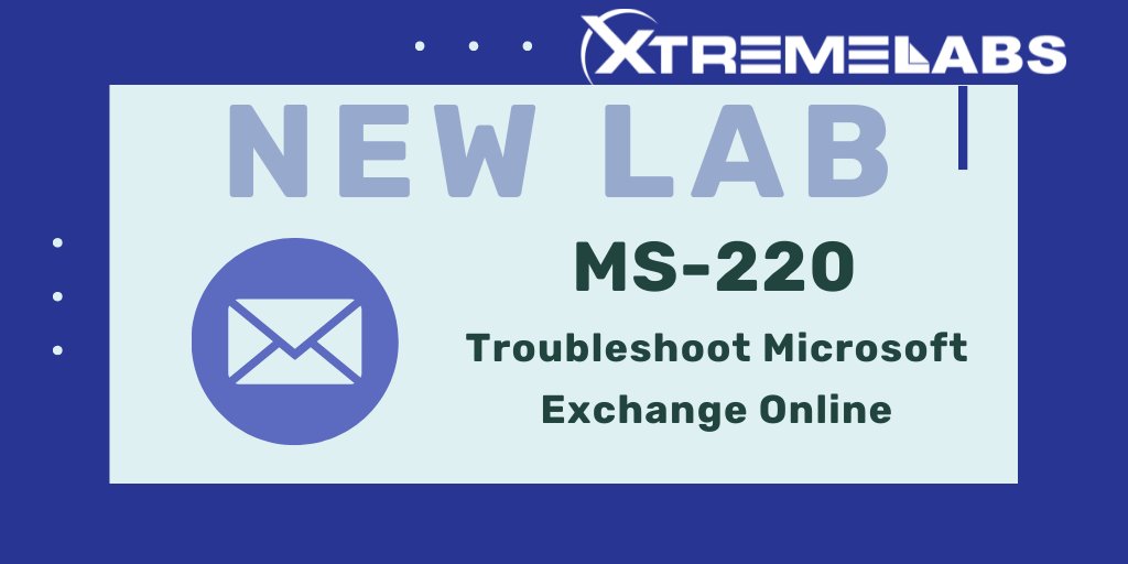 XtremeLabs releases a new lab for MS-220. The lab is available for purchase through Courseware Marketplace or directly through XtremeLabs. Contact our Sales Team! #XtremeLabs #digitallearninglabs #handsonlabs #Microsoft #Microsoftexchange #Exchangeserver

shop.courseware-marketplace.com