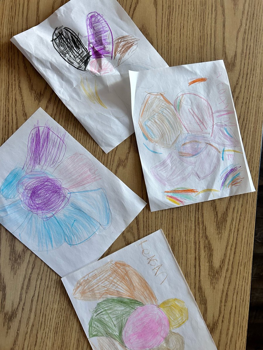 kcce_yr's tweet photo. The children in the Troopers room at St Monica are working on their Artist of the month! They are drawing their own flowers that are inspired by “Georgia O'Keeffe" https://t.co/8wosVsB65Y
