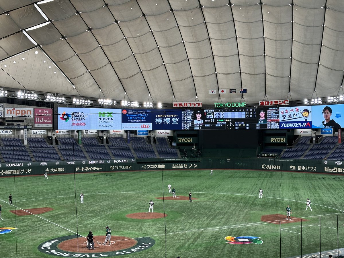 今日は人生初の東京ドームに来ました！！
まさかWBCを生で観られる日が来るとは思っていませんでした...😭✨
侍ジャパンの初戦勝利を願って、全力で応援します！！😤🔥