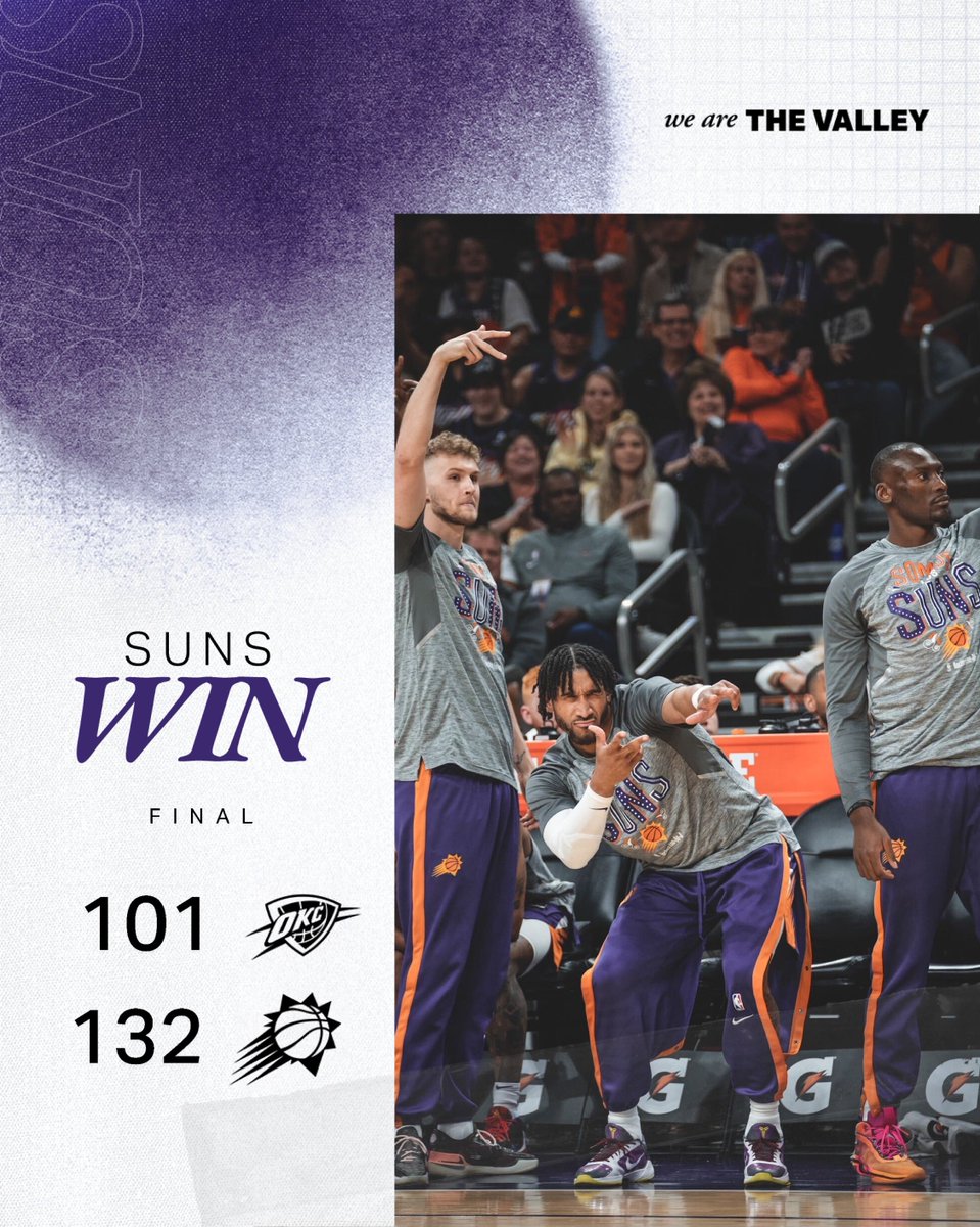 Suns's tweet photo. Four in a row!

#WeAreTheValley https://t.co/BZi6wIgx2w