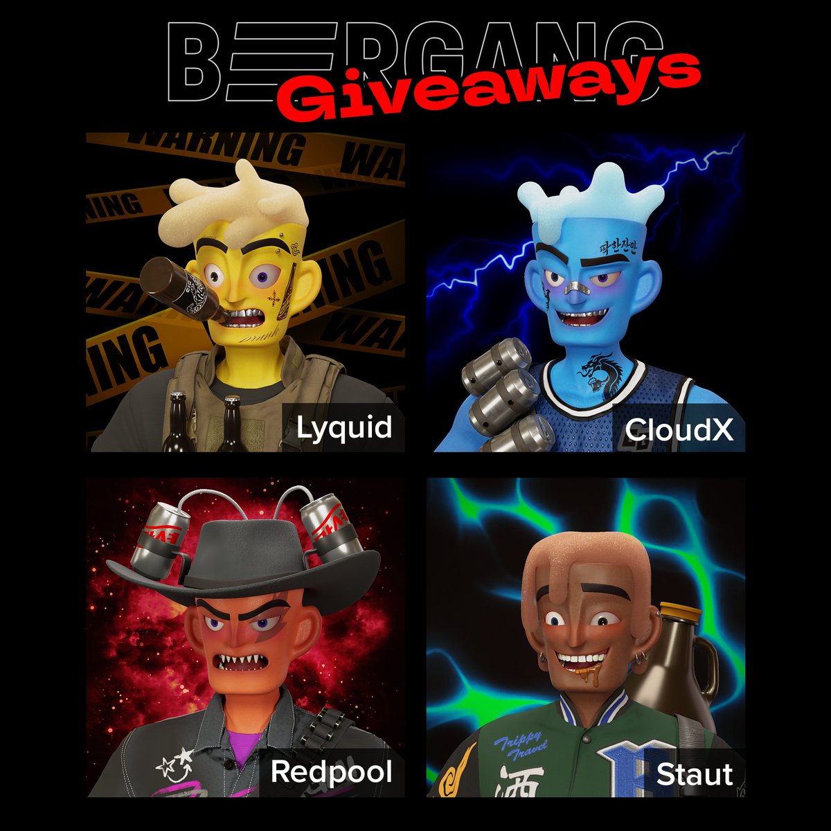 GoodGang Labs (@gglabs_official) on Twitter photo BeerGang NFT Giveaway is LIVE
4x BeerGang NFT
To enter:
~Like, Retweet & Reply your favorite tribe: Lyquid, Staut, Red Pool, or Cloud X
~ Follow <a href="/GGLabs_Official/">GoodGang Labs</a>
~ Join our discord : discord.gg/GoodGangLabs
Ends in 48 hours
Good Luck!
#Airdrops #NFT #Giveaway BeerGang NFT Giveaway is LIVE
4x BeerGang NFT
To enter:
~Like, Retweet & Reply your favorite tribe: Lyquid, Staut, Red Pool, or Cloud X
~ Follow <a href="/GGLabs_Official/">GoodGang Labs</a>
~ Join our discord : discord.gg/GoodGangLabs
Ends in 48 hours
Good Luck!
#Airdrops #NFT #Giveaway