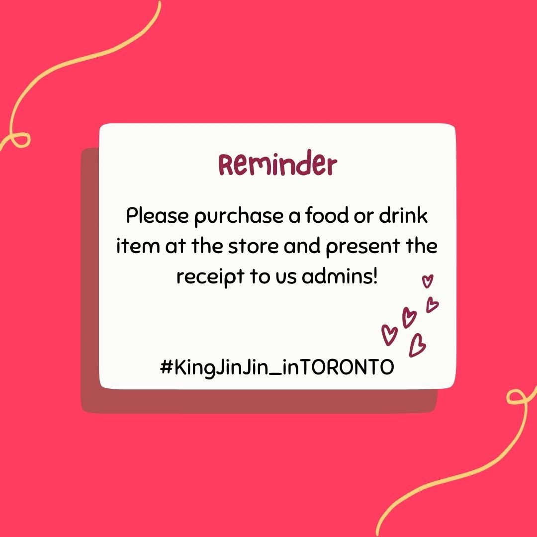 ArohaToronto's tweet photo. 👑 PLS RT!!

Special Cupsleeve Event #KingJinJin_inTORONTO is happening this weekend!

🕐 March 12th 1PM-4PM
📍 LAIT NIGHT 81 Huron St Toronto

Lots of cupsleeves and goodies awaits! Maybe you’ll get lucky with our raffle? See you this Sunday!

#ASTRO #아스트로 #JINJIN https://t.co/RKJSPnQyNz