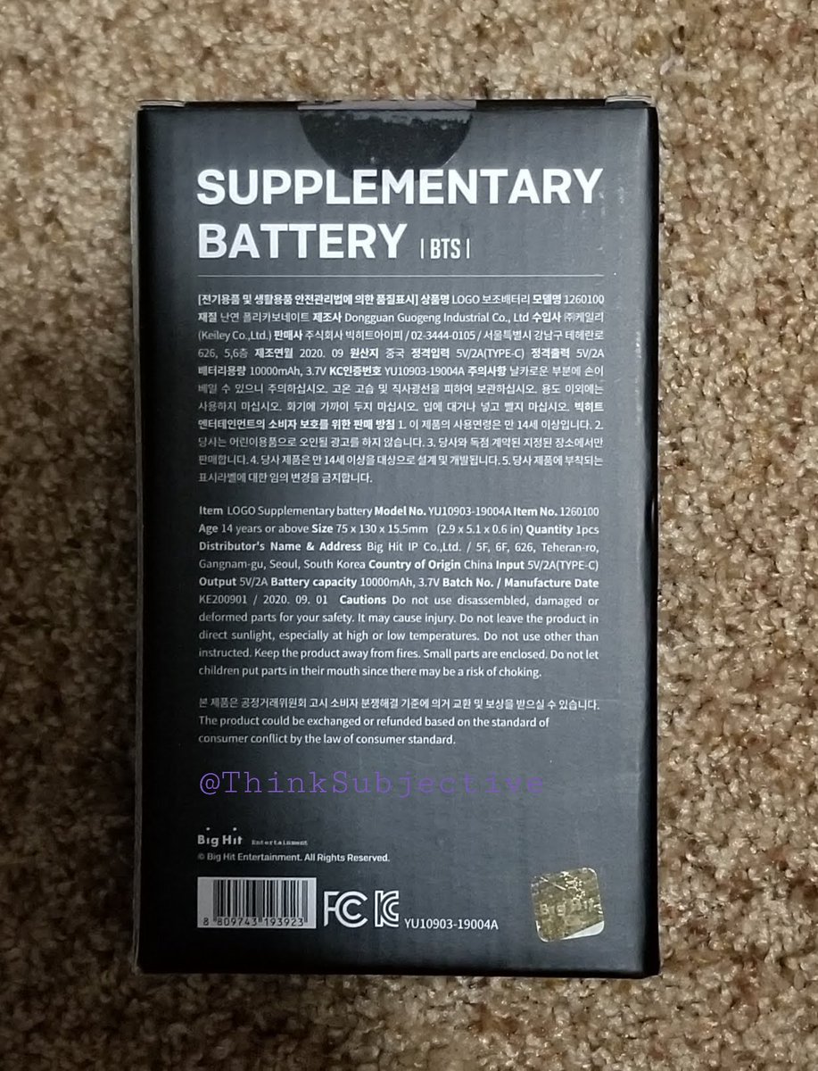 ThinkSubjective's tweet photo. BTS Logo Powerbank Giveaway
#SUGADAY

RULES:
~USA ONLY
~OT7 aRMy &amp; follow @BTS_twt
~ℝ𝕋
~NO follow needed

[𝙸 𝚠𝚒𝚕𝚕 @ 𝚠𝚒𝚗𝚗𝚎𝚛.]
ENDS TOMORROW NIGHT➡️3/9

#HappyBirthdaySUGA
#HappyBirthdayYoongi
#FirstLoveSuga
#GeniusMinPDDay
#HitmakerMinPD

#SUGA_AgustD_TOUR 
*muted* https://t.co/Ug4xwRRXQY