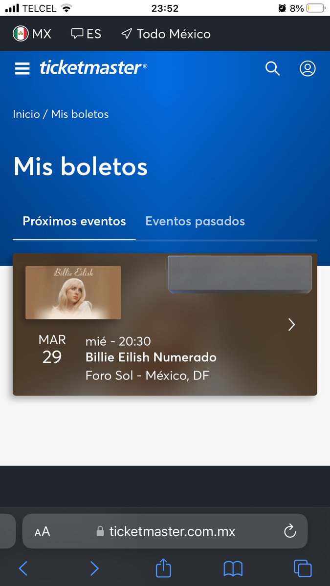 icaruzdrunk's tweet photo. @BillieEilishMEX Vendo boleto naranja 18 C, entrego en Puebla https://t.co/LYbD79A3vq