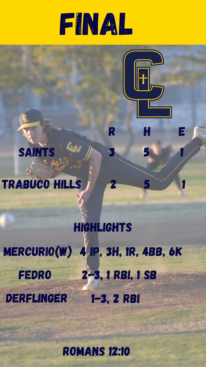 Crean Lutheran Baseball tweet media