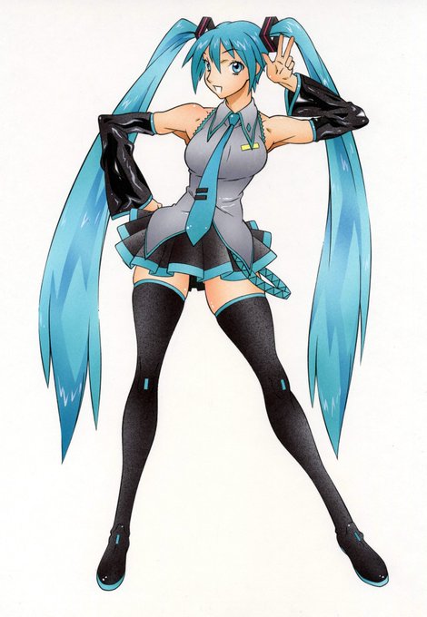 昔友達の娘さんのリクエストで描いたミク。これしかない。
#ミクの日2023 