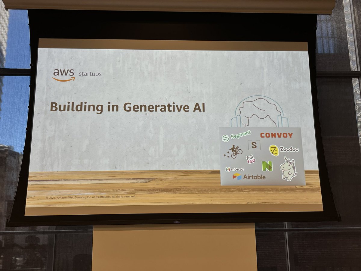 ryanpollock's tweet photo. Great #generativeai meetup @awscloud  featuring @jeffboudier from 🤗

@HuggingFace and @OpenAI remind me very much of Android and iOS, respectively.

And now is the time for both platforms to suit up and start selling...while holding on to what made them great 😉 https://t.co/HNSstOcHUy