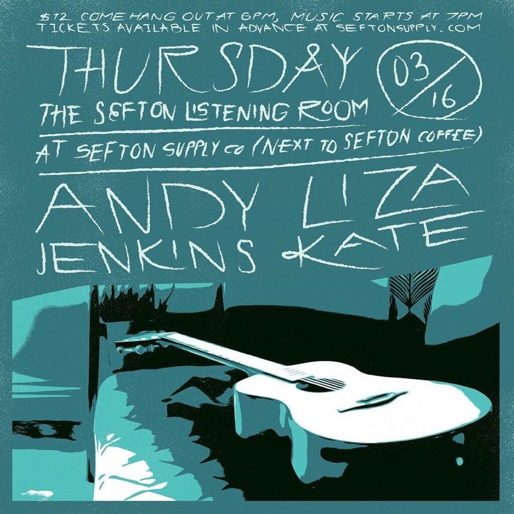 distancemgmt's tweet photo. Repost from @_andy_jenkins
•
NEXT THURS. in Richmond, a listening room show @seftonsupply. So glad to be playing w/ @thelizakate. Lovely flyer by @brentmccormickdesign. Series organized by @davidshultzmusic &amp; @1goodcup and thank you 🍃 https://t.co/EHydKXb1SF https://t.co/JHym6jleDl