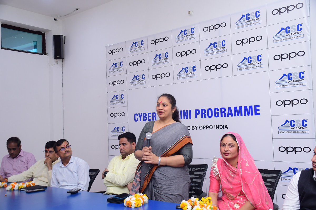 On this International Women's Day, we celebrated #CyberSanginis at #Bansuar  with <a href="/academy_csc/">CSC Academy</a>. The program supports raising awareness among citizens to #staysafeonline when using social media &amp; digital payments. #IWD2023  <a href="/VivekVasishtha/">Vivek Vasishtha</a> <a href="/PatankarRishi/">Rishikesh Patankar</a> <a href="/rakesh26sep/">Rakesh Bhardwaj</a> <a href="/CSCegov_/">CSCeGov</a>