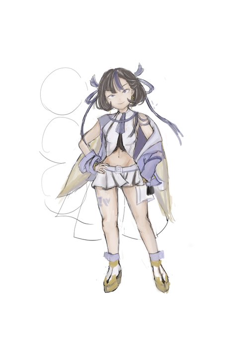 ご依頼で受けた資料として
メスガキ社長ちゃん描いてる 