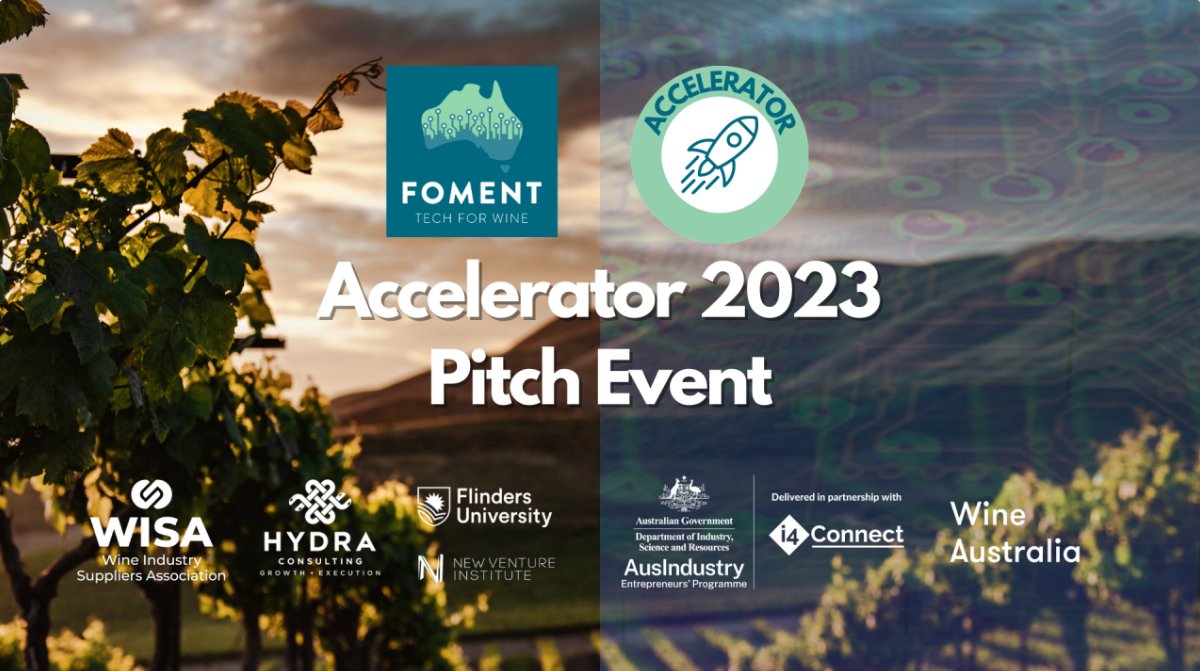 We are excited to be a sponsor of <a href="/fomentaus/">FOMENT</a> – the world’s only Accelerator Program focused on wine, #viticulture, and tourism #technology. Our Commercialisation Facilitator Josh Garratt will be a speaker at the upcoming #Accelerator Pitch Event next week. bit.ly/3mygyDb