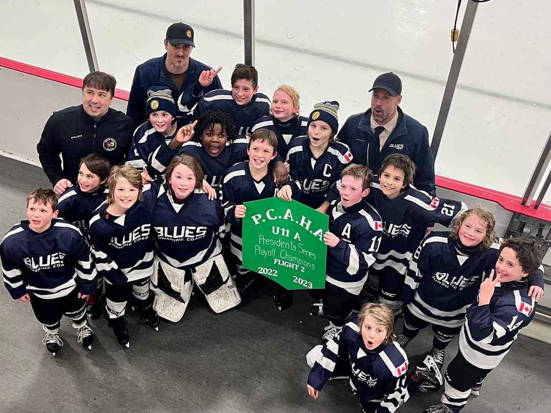 THEY DID IT!! Presidents Series Flight 2 winners! So proud of these boys! What a way to end the regular season. #pcaha #hockey #presidentsseries #minorhockey #bchockey #canucks #goblues