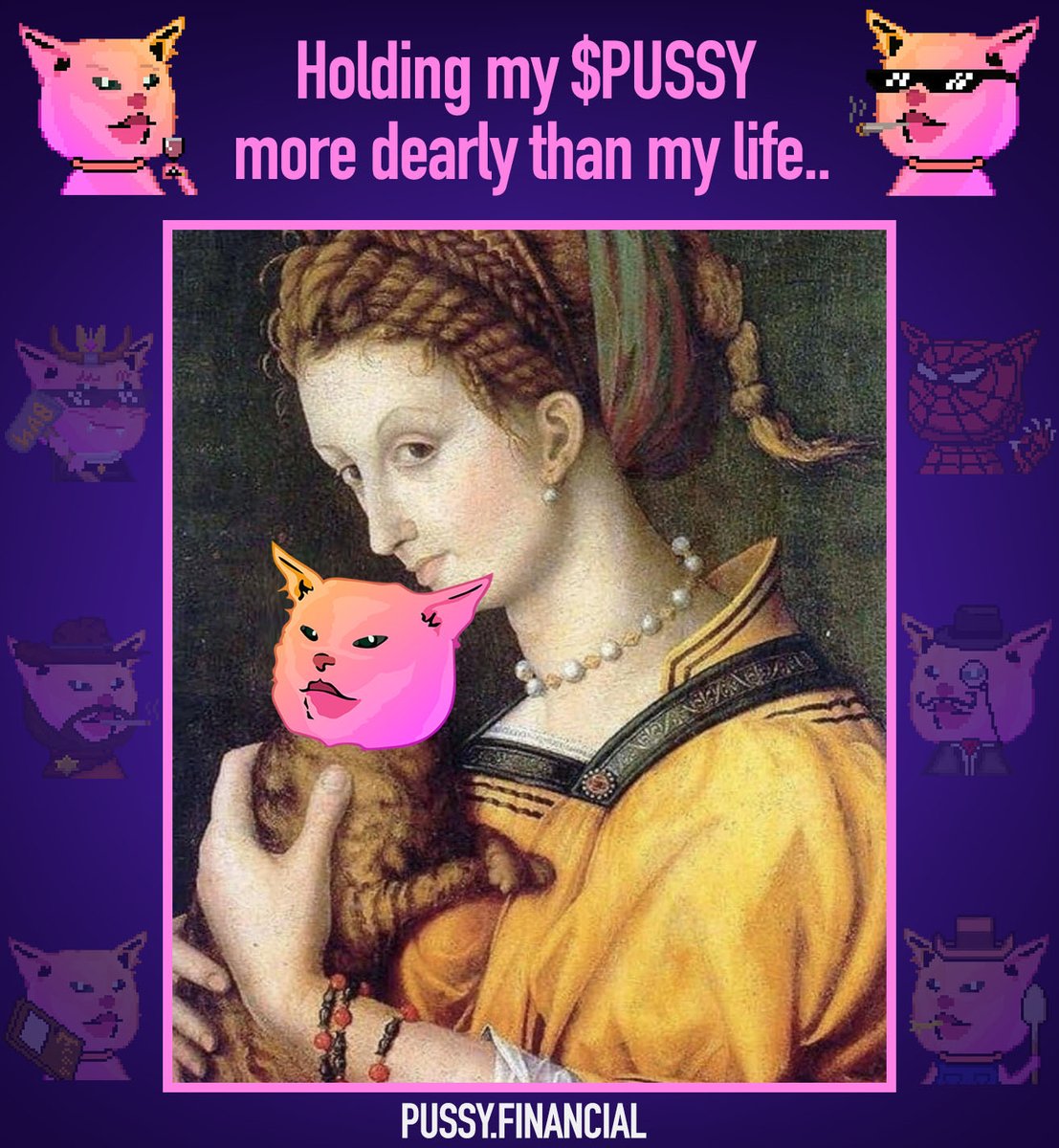 Bun77y's tweet photo. Meme# 2 for #PussyFinancial Contest
@PUSSYFinancial
 
How I hodl my $PUSSY...

 @MurobaK
 @MSTcryptoLLC
#memes #cryptocurrency https://t.co/IBemEcfXoh
