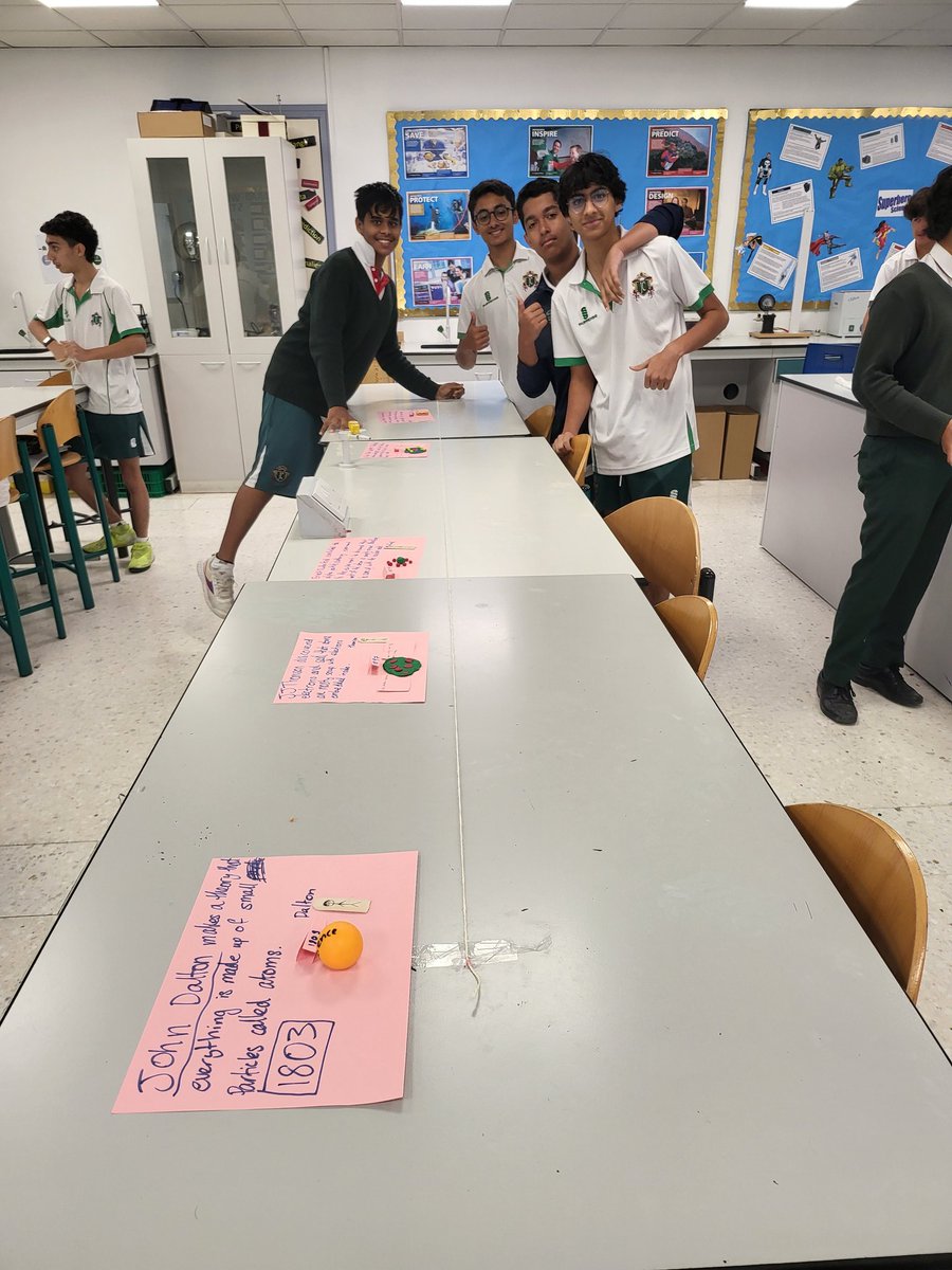 Excellent timelines of the history of the atom by year 10's in <a href="/JCD_Science/">Science | Jumeirah College</a> Loving the creativity! 
<a href="/JumeirahCollege/">Jumeirah College</a>
#science #STEM #STEAM #atoms #scienceweek #physics