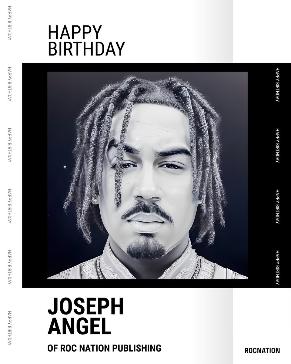 @RocNation @thejosephangel Roc Nation
@RocNation
·
3h
Happy Birthday to #RocNationPublishing’s @thejosephangel