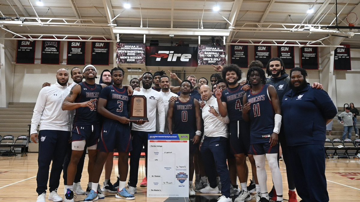 The Bobcats keep on dancing! 😼

For the first time in program history, the STU Men’s Basketball team has reached the round of 16!

The Bobcats won the 1st and 2nd rounds of the Lakeland Bracket to advance to the final site in Kansas City, Mo.

#STUHoops // #STULimitless