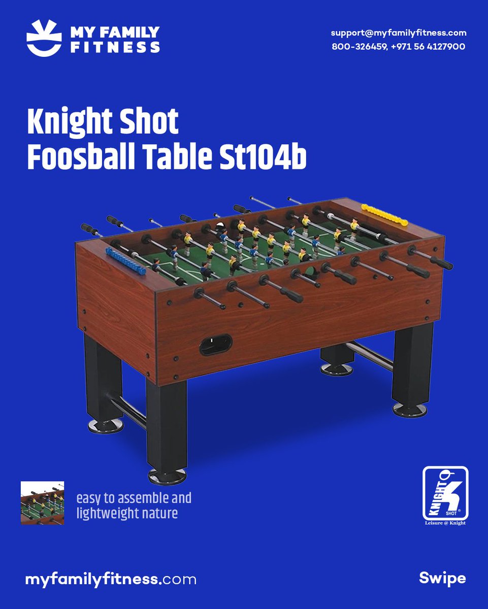 MyFamFitness's tweet image. Make cherished memories with your loved ones with our wide variety of Gaming tables available at myfamilyfitness.com . 

#MyFamilyFitness #GameTable #HockeyTable #Foosball #Foozball #Snooker #SnookerTable #KnightShot #Victorian #RomaItaly #AirHockey #family #wellness