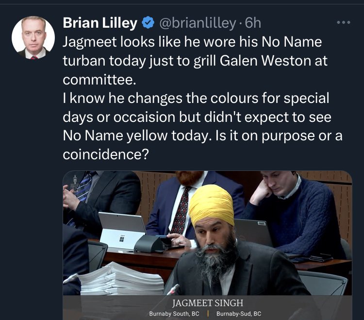 itsjustkevy's tweet photo. Canada’s version of Fox News. @brianlilley is a disgrace. Lies and racism now acceptable at @nationalpost https://t.co/6MZKBW0wIT