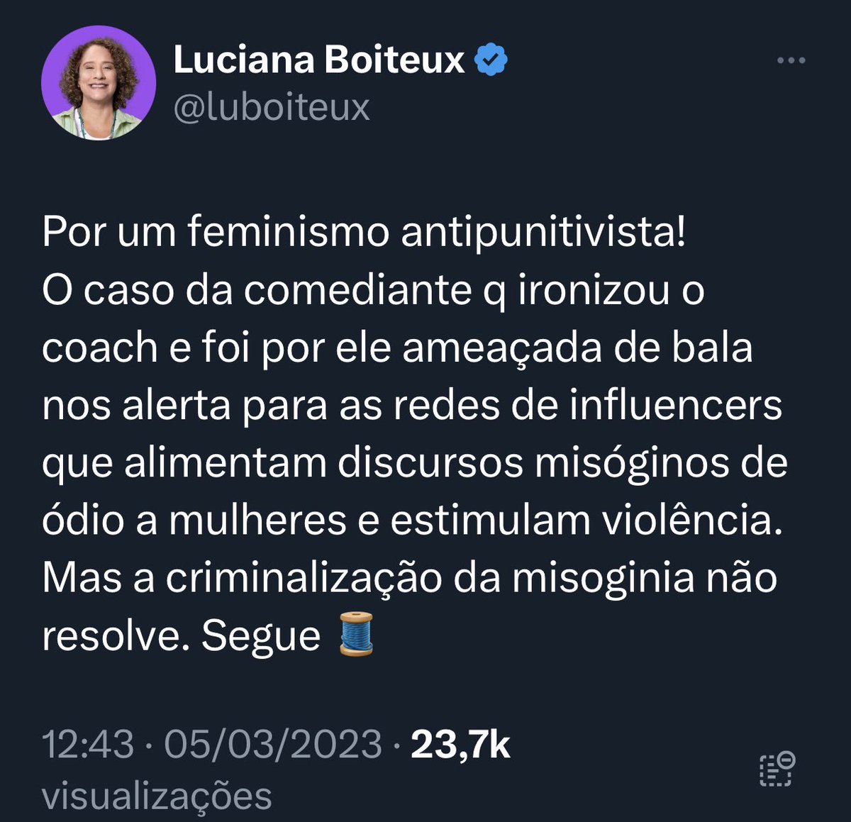 lesbianheresy's tweet photo. Punir transfóbicos: merece ser cassado, a lei e o sistema tão aí pra isso. 

Punir misóginos: aí não, isso já é punitivismo, mulheres que aguentem caladas. https://t.co/krlIgIBUa5