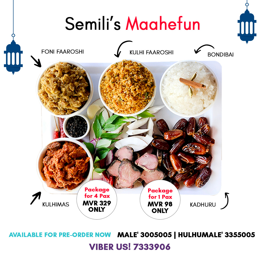 semili_s's tweet photo. It's not too late to order our maahefun packs! available for pre-order now!
Male' 3005005 | Viber us! 7333906 | Hulhumale'3355005
#healthyfood #ramadan #semilis #gastronomy #maldives #food #localfood #maahefun https://t.co/U6lSr3AVwA