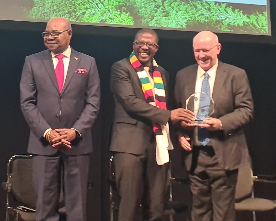 Congratulations, Makorokoto, Amhlophe🎉 to Hon. Minister Nqobizitha Mangaliso Ndlovu <a href="/nqo_nn/">N. M. N.</a>, on being named Tourism Minister of the Year for Southern Africa at the PATWA Awards at <a href="/ITB_Berlin/">ITB Berlin</a> in Germany!
#ITBBerlin
#itbberlin2023
#MeetInZim
#InvestZim
#VisitZimbabwe
#ZimBho👍
