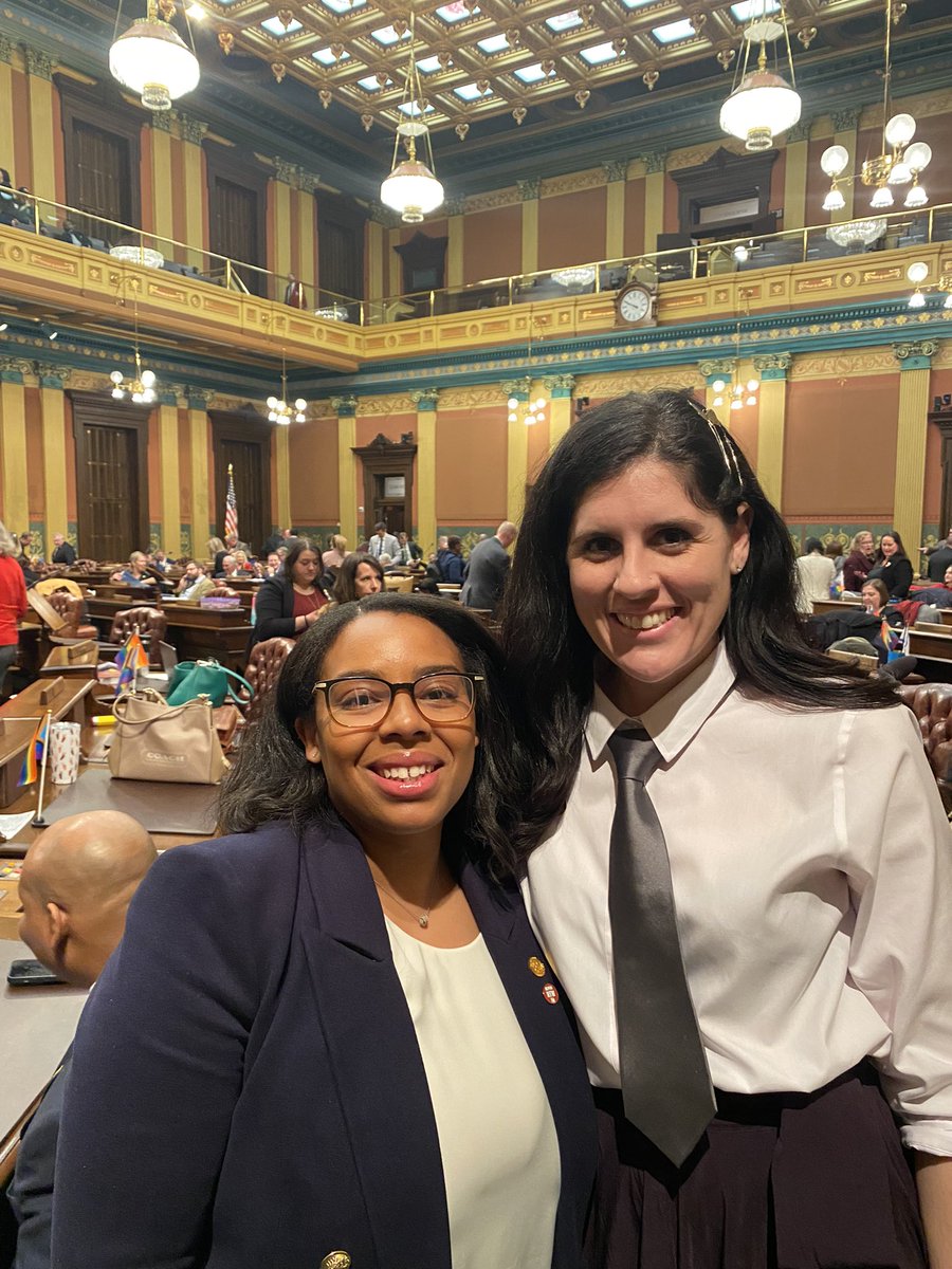 RepKristianG's tweet image. Speaking to the first bill I’ve ever introduced. What an honor, I’m still soaking it in. 

I’m grateful to have been a part of a package with some amazingly strong women as we fight to protect our babies and our communities 💙. 

#Universalbackgroundchecks passed the MI house!