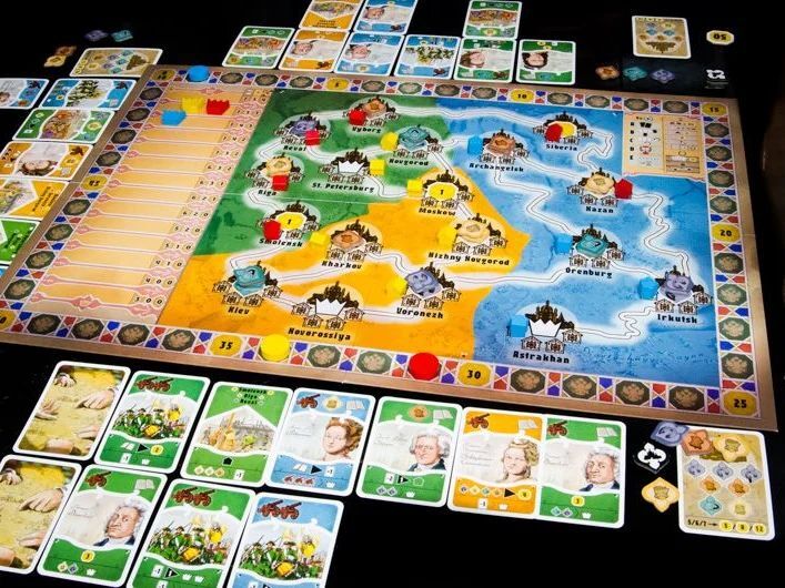 BoardGamerSteph's tweet photo. Catherine: The Cities of Tsarina from @capstone_games is super quick game. The card play is elegant and interesting with multi-use cards. Kinda feels old school. I like it.
#catherine #catherinethecitiesofthetsarina #capstonegames #newgames #Allthegames #cards #cardgames #bgg https://t.co/tnHiP9Olw8