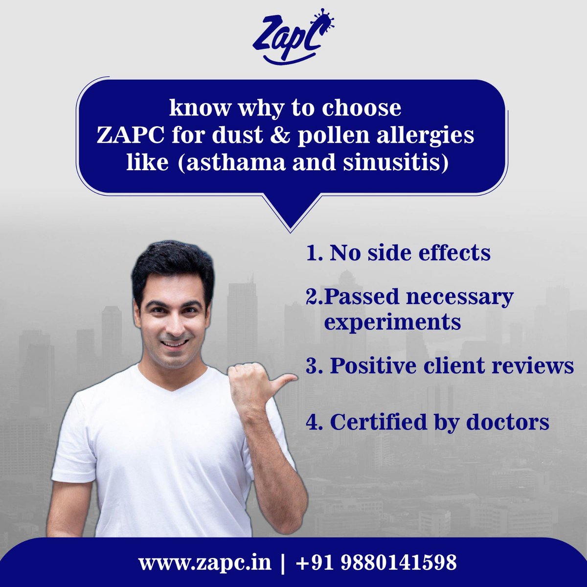 Zapc_in's tweet photo. Scientifically formulated to target dust and pollen allergens, Long-lasting relief, Safe for all age group, Affordable &amp; easily accessible.

Get your ZapC Device now! https://t.co/JkLXOj6gFT
#zapc #AllergyRelief #HealthyLiving #CleanAir #DustFree #PollenFree #SelfCare #HealthTips https://t.co/CYG8qISZuD