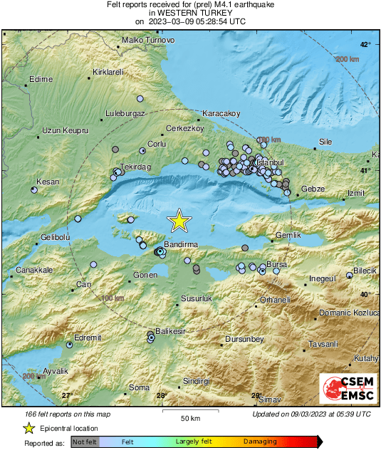 @senol_sancak_ 👉Bağcılar (Yerel saat 08:28:54). Depremi hissettiniz mi? Deneyiminizi paylaşın:
🌐m.emsc.eu/?id=1234251

Gözlemleriniz, depremin etkisini anlamak için önemlidir.🙏