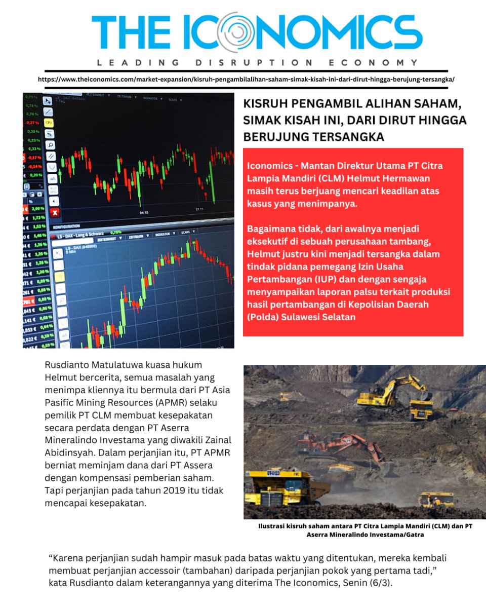 Adiyeron's tweet photo. Walahh wajar aja orang berlomba lomba ngambil lahan tambang PT CLM ini. Untungnya gede banget, tapi yaa mesti ada korban investor macam helmut ini..

#KronologiKasusHelmut https://t.co/UQlBipeNq8