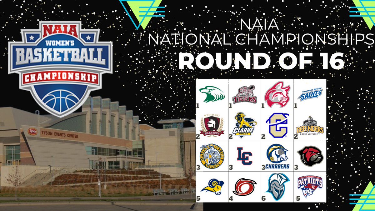 The NAIA Women’s Round of 16 is officially set! Congratulations to all of the teams who made it to Sioux City, Iowa!