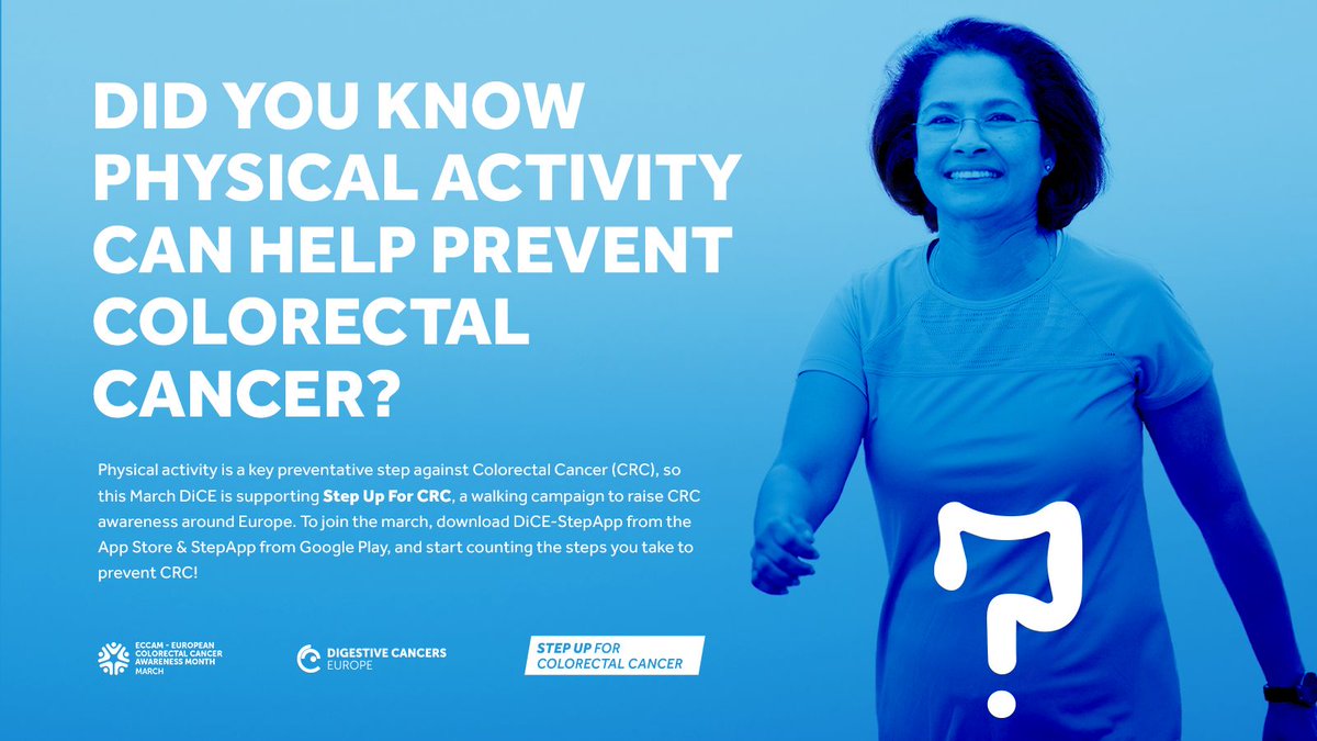 my_ueg's tweet image. Did you know that regular exercise is an effective preventive measure against colorectal cancer (CRC)? Join @dice_europe&apos;s walking campaign to raise #CRC awareness around Europe! ➡ bit.ly/3I7BHuY
#ECCAM2023 #StepUp4CRC #EUNewsline